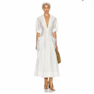 Helsa The Musee Midi Dress in White